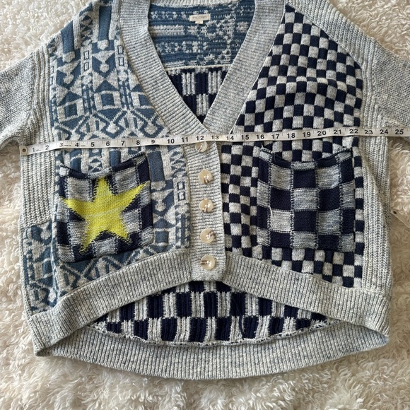 Anthropologie Pilcro Mash-Up Cardigan Sweater Oversized Size Small - Picture 5 of 10